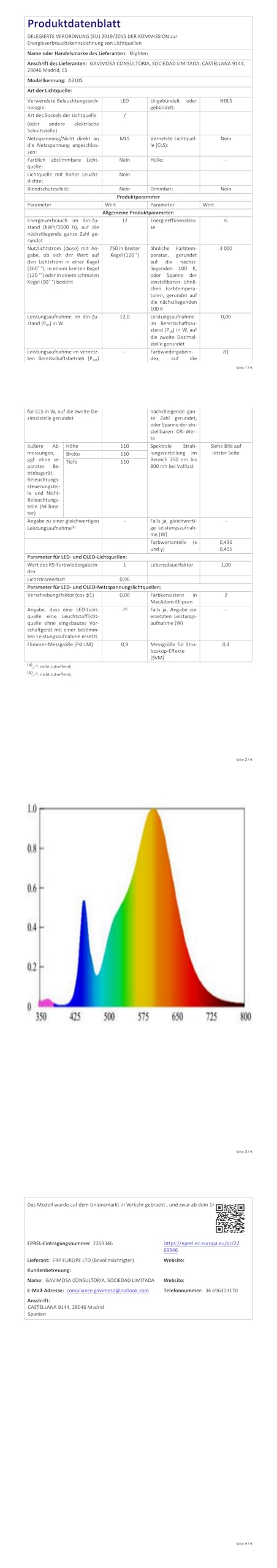 Klighten 12W Außenwandleuchte mit Bewegungsmelder IP65 2700K Anthrazit
