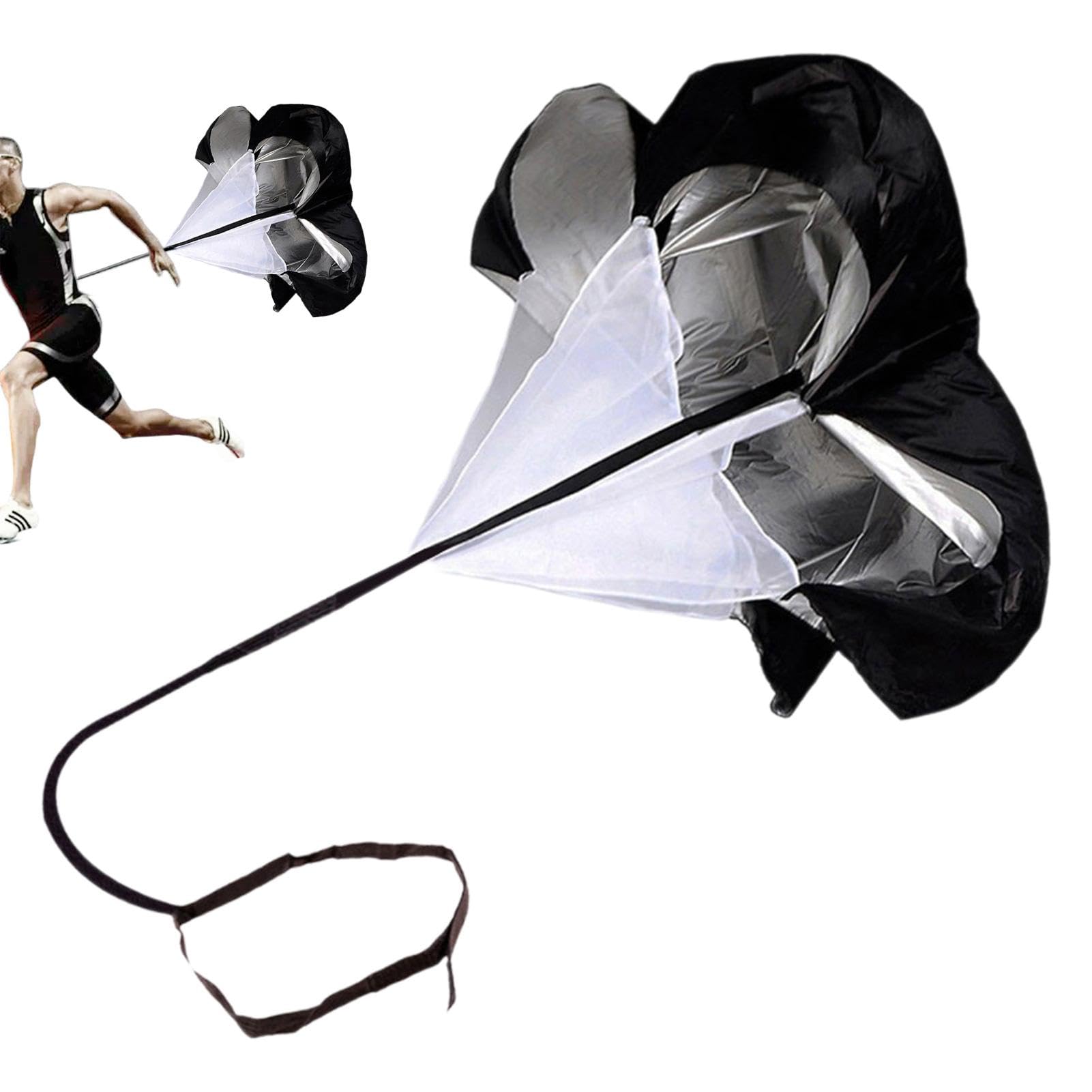 Paracadute da corsa - Paracadute da allenamento portatile da 59 pollici | Bande di allenamento di traino da pallacanestro, allenamento di forza per la corsa di calcio, allenamento di potenza