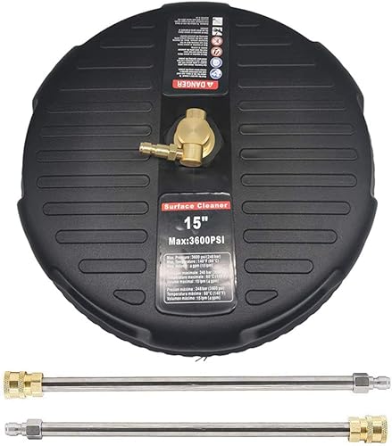 Miniatura 2 de iMeshbean Limpiador de superficies de 15 pulgadas para lavadoras a presión eléctricasde gas, limpiador eléctrico giratorio de hormigónacera,