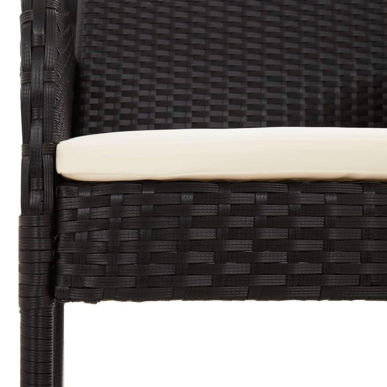 3185145 Set da Pranzo da Giardino 5 pz Nero con Cuscini in Polyrattan Testata in Legno,Testata Letto Matrimoniale Muebles Dormitorio Spalliera Letto Testiere per Letto Matrimoniale