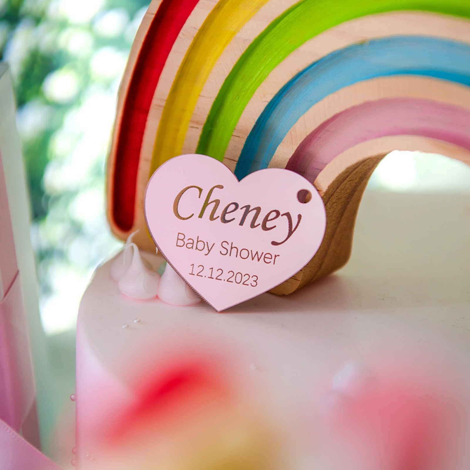 Custom Mirror Acrylic Gift Tags - Personalized Wedding, Baptism & Party Favor Name Tags