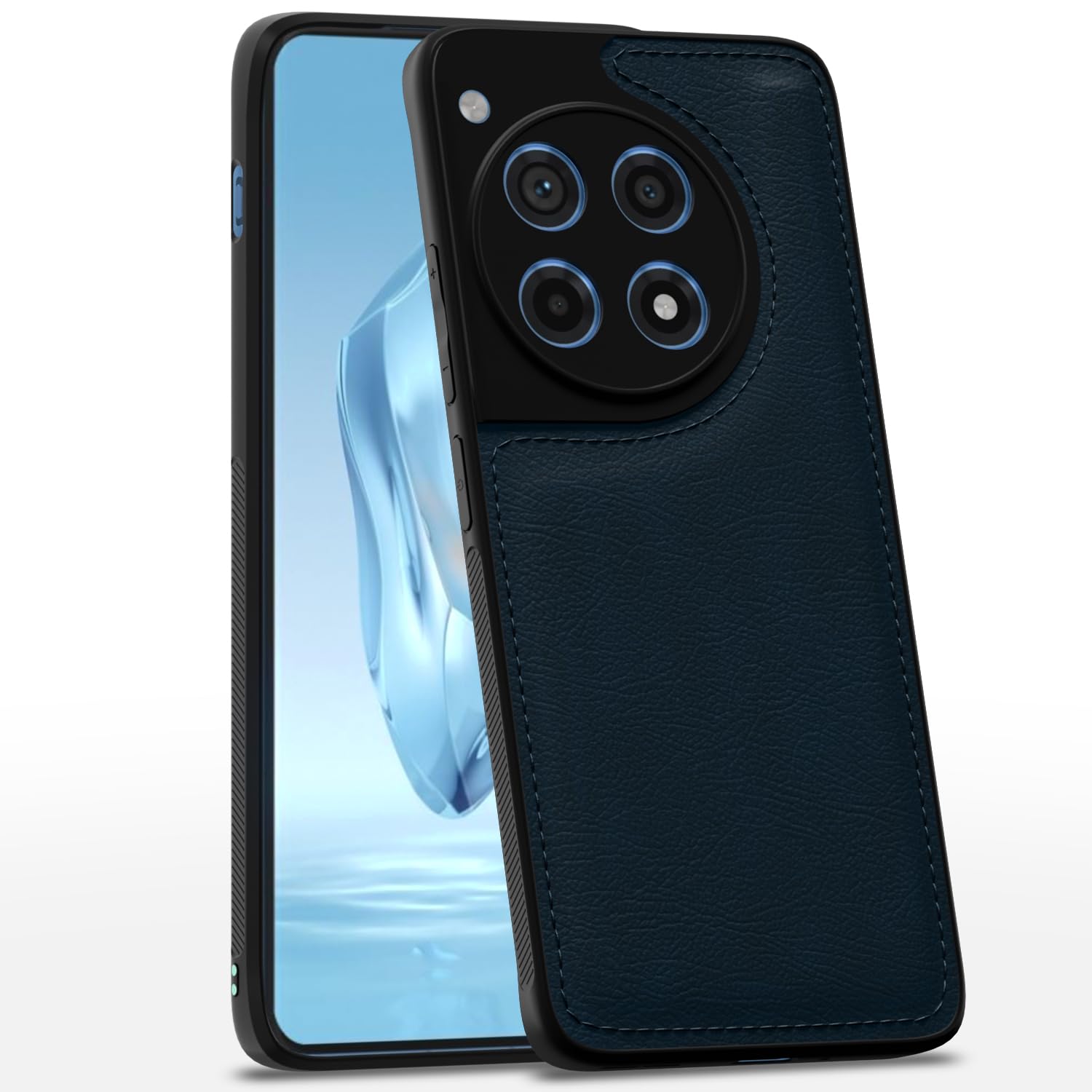 Pikkme OnePlus 12R 5G Back Cover | Flexible Pu Leather | Full Camera Protection | Raised Edges | Super Soft-Touch | Bumper Case for OnePlus 12R 5G (Blue) (B0D796CDW7) Amazon Price History, Amazon Price Tracker