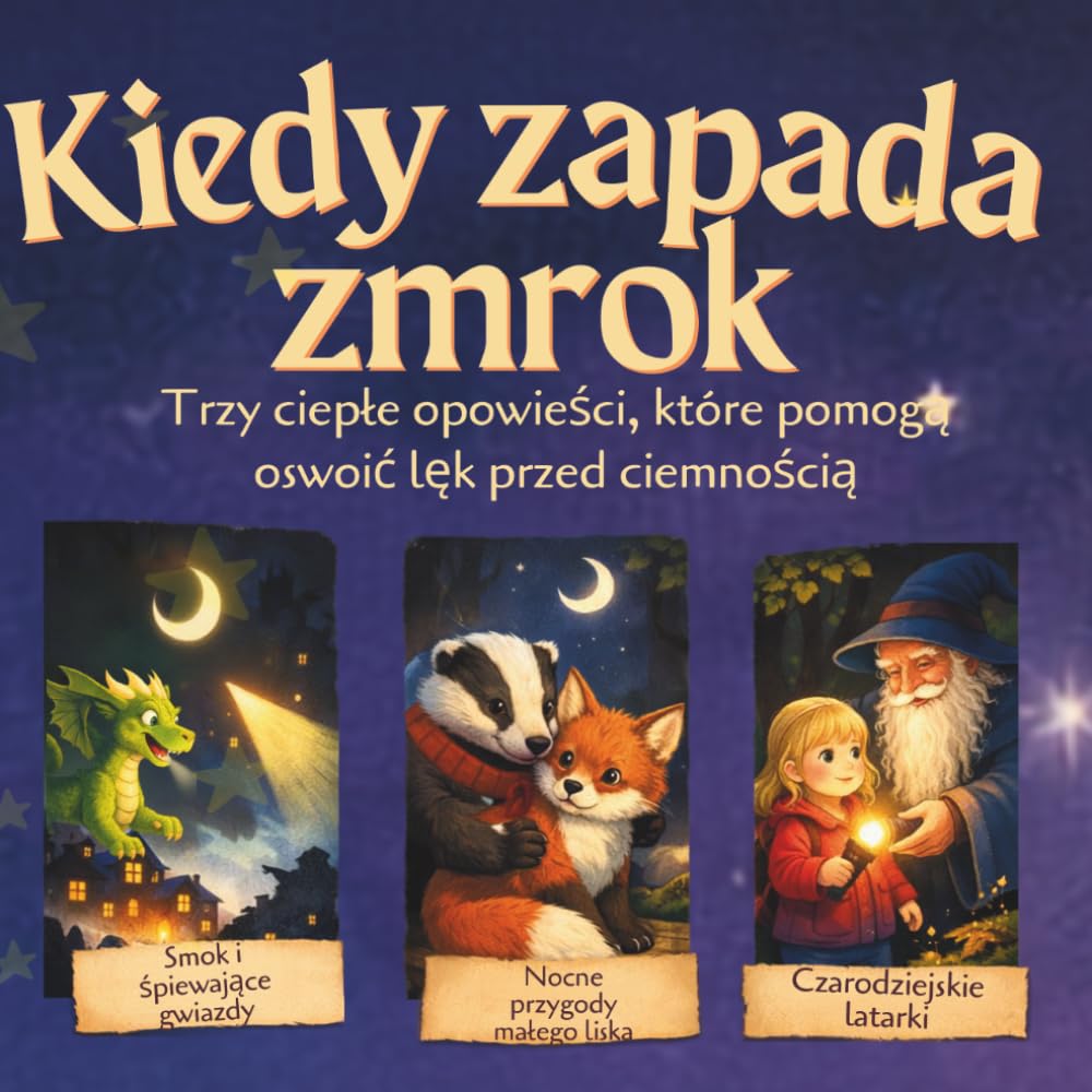 Kiedy zapada zmrok.: Trzy ciepłe opowieści, które pomogą oswoić lęk przed ciemnością