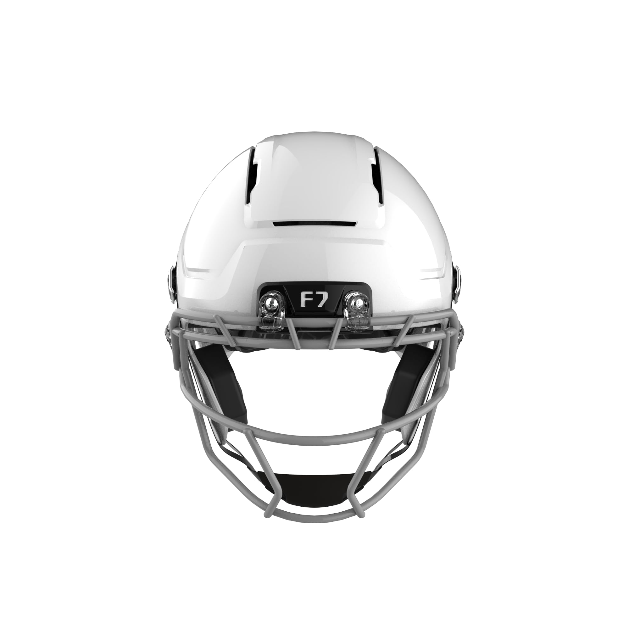 Schutt Virginia Tech F7 - Casco da calcio per giovani, modello Virginia Tech, leggero, per calcio giovanile, taglia M, bianco lucido modellato, maschera facciale