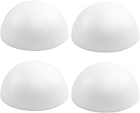 Vista 7 de Crafjie 2 piezas de 8 pulgadas de bolas de espuma blancas semirredondas de poliestireno, bolas de espuma para manualidades, bolas de espuma