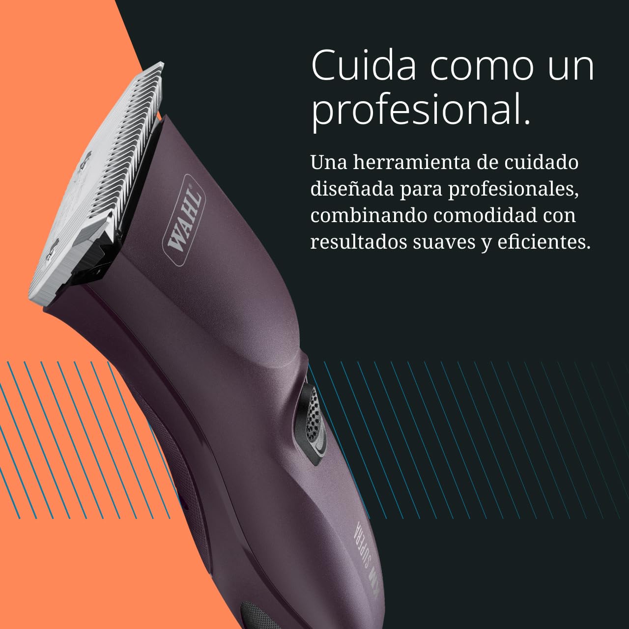 Wahl KM Supera, Cortapelos Inalámbrico para Mascotas, Ergonómico | Cortapelos Inalámbrico para Mascotas, 2 Baterías Intercambiables, 3000 y 3700 RPM, Motor sin Escobillas, Ligero y Silencioso