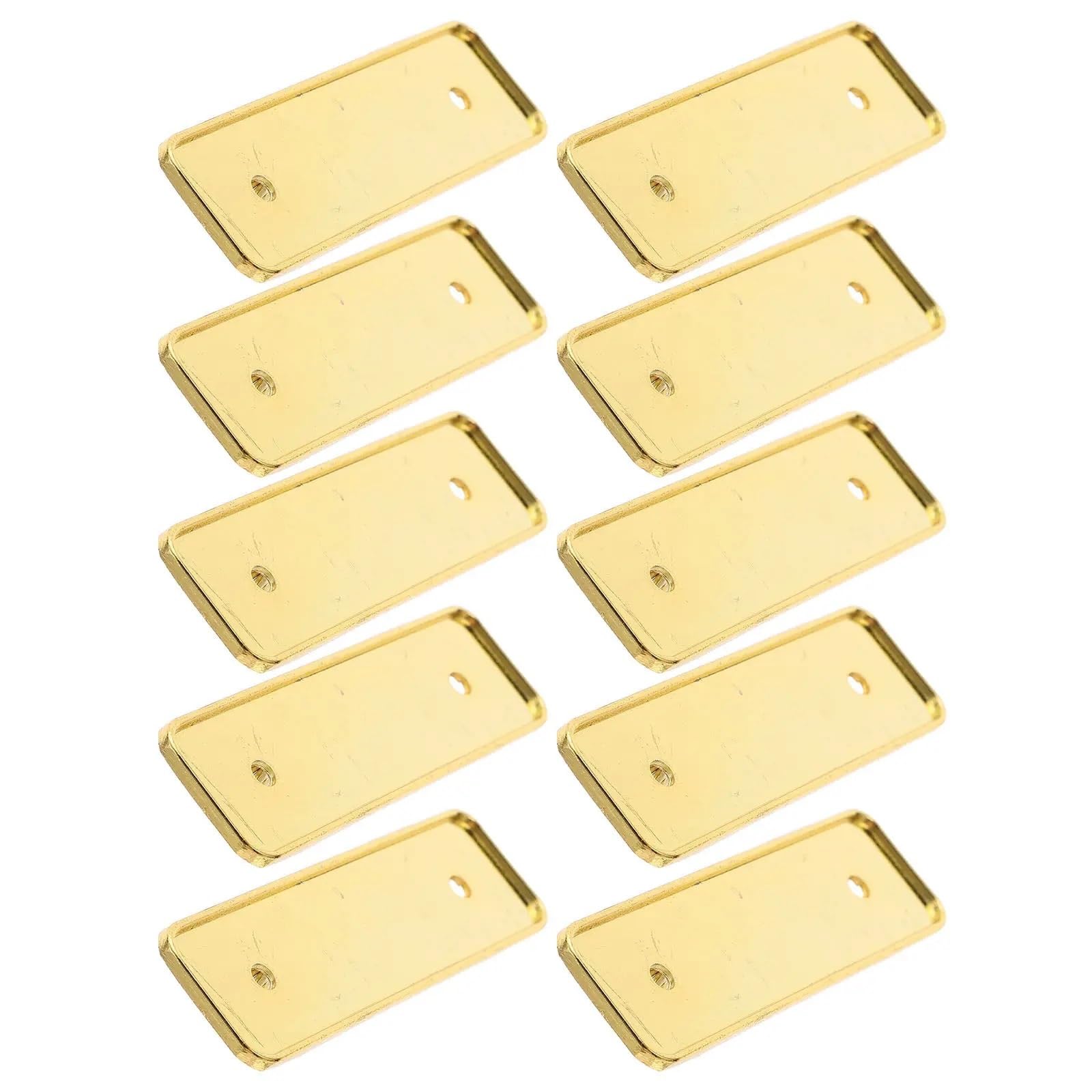 Porta Nombres Con Pinza Broche de metal con etiquetas nombre doradas