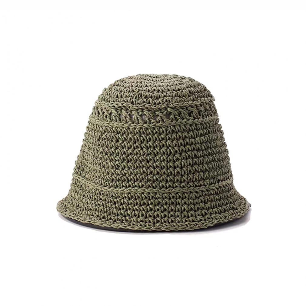 Cappello di Paglia da Donna Cappello Estivo da Donna Visiera Parasole Cappello a Secchiello Floppy Cappello da Donna a Secchiello da Donna Cappello da Spiaggia di Paglia