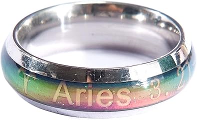 Mood Ring Constellation Change Color Emotion Finger Ring with Box