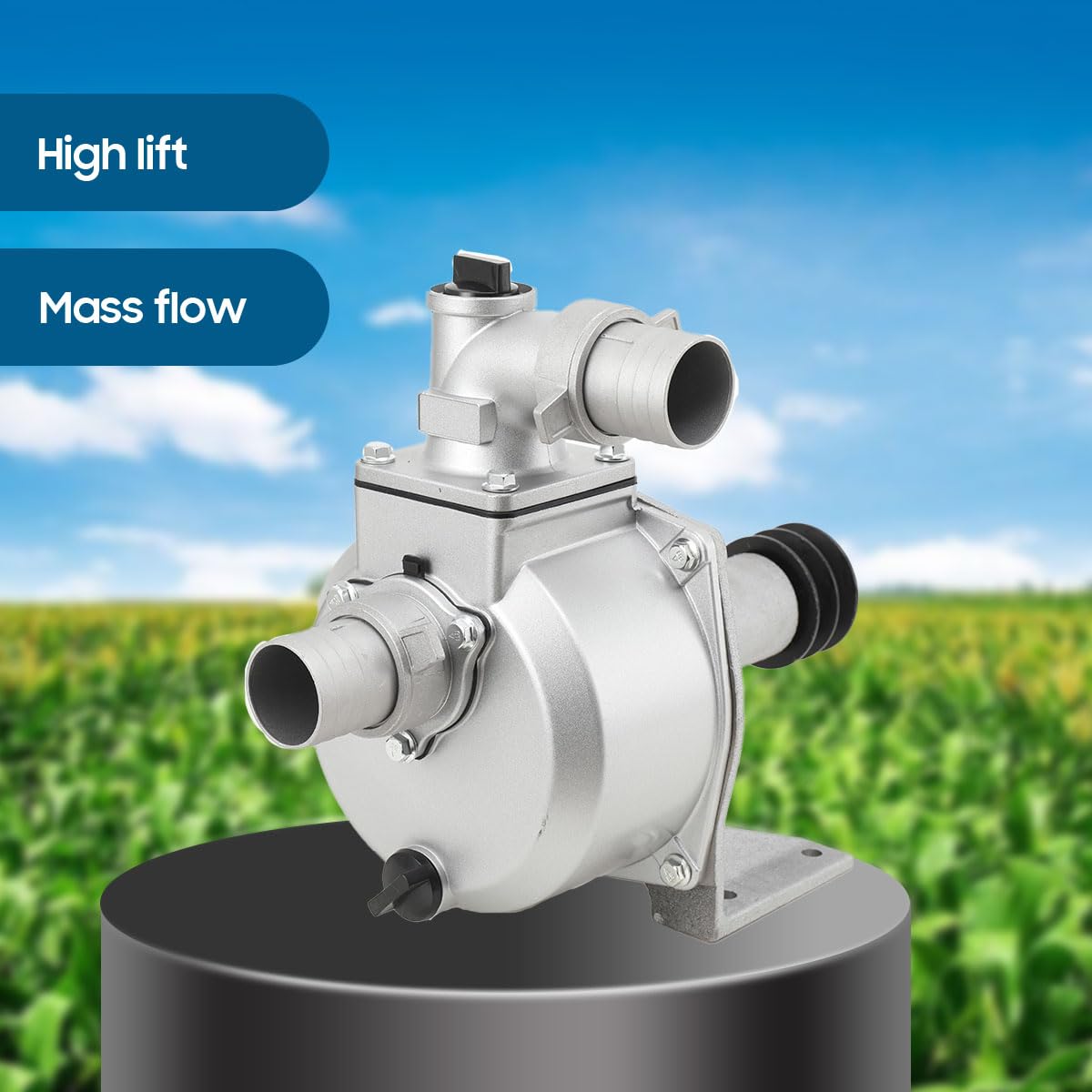 50mm Keilriemen Wasserpumpe, 3600 U/min Frischwasserpumpe, 5,0 PS (3,7 kW) Motorpumpe, 30m³/h Abwasserpumpe, Maximale Hubhöhe 28m, Maximale Saughöhe 8m