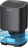 MADETEC 35oz Small Dehumidifier for Bedroom 350 sq ft - Quiet Sleep Mode, 7 LED Lights, Auto Shut-Off for Bathroom Closet RV Black