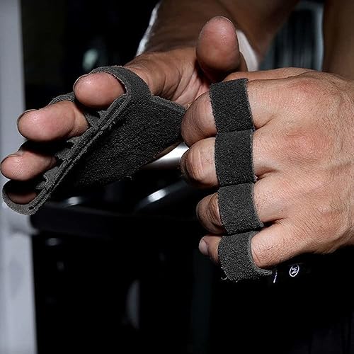 Miniatura 2 de gofidin 2 almohadillas de cuero para levantamiento de pesas, guantes de entrenamiento para levantamiento de pesas, protección de la palma de las