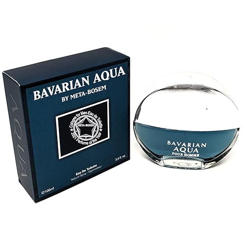 META-BOSEM BAVARIAN AQUA FOR MEN Colonia, Eau de Toilette en aerosol, fragancia masculina, todo tipo de piel, una botella clásica, 3.4 onzas líquidas