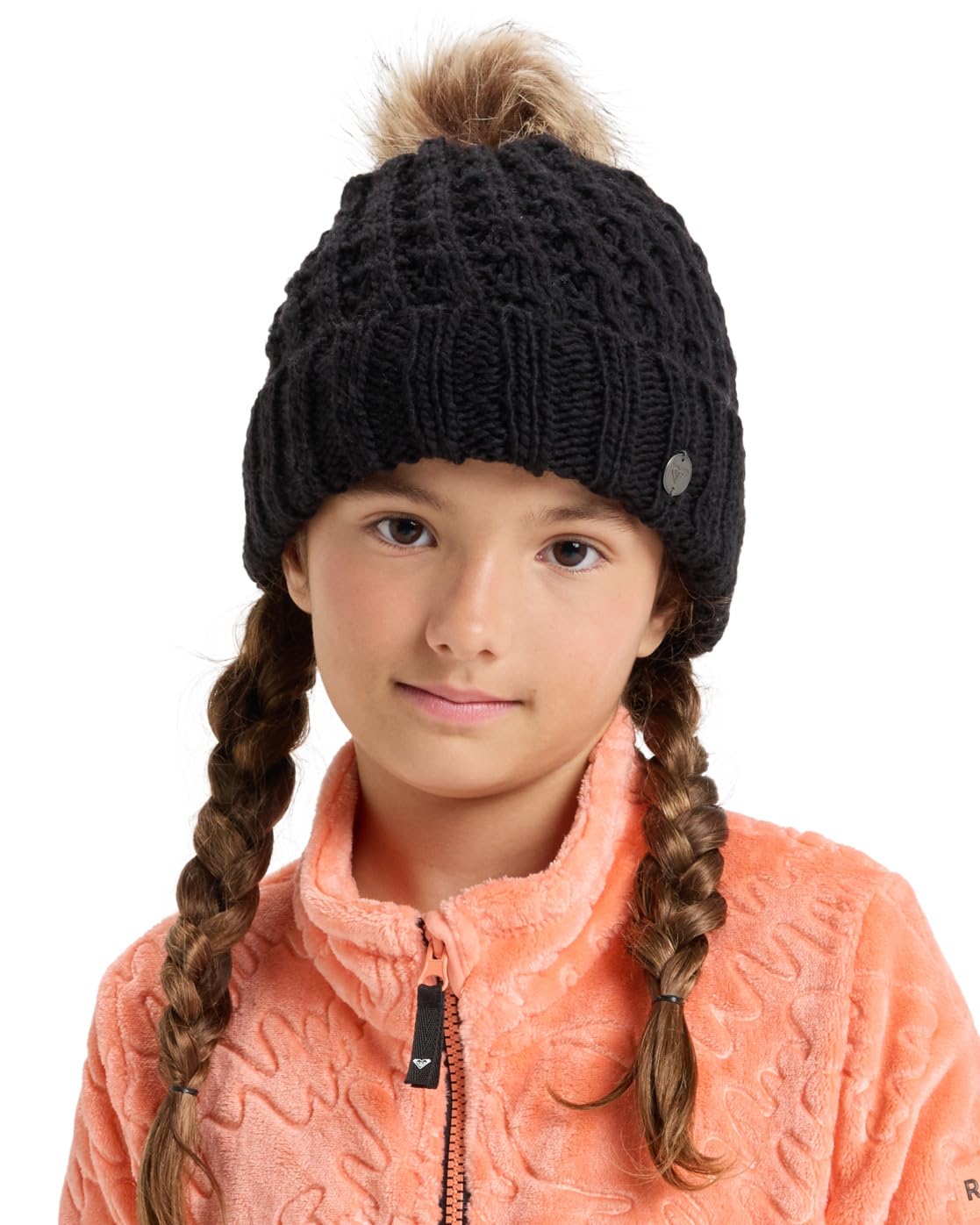 Roxy Junior Girls Blizzard Beanie Hat, Black