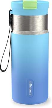 Contigo DualSip 16 oz Compact Stainless Steel Vacuum-Insulated Water Bottle with 2-in-1 Leakproof Lid Straw or Spout, BPA-Free & Lead-Free, Dishwasher Safe