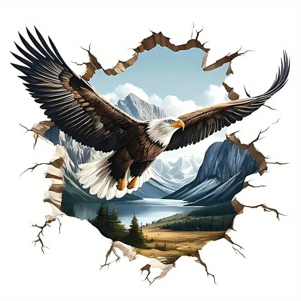Eagle Soaring in The Sky Vinyl Sticker for Cars Trucks Motorcycles Laptops