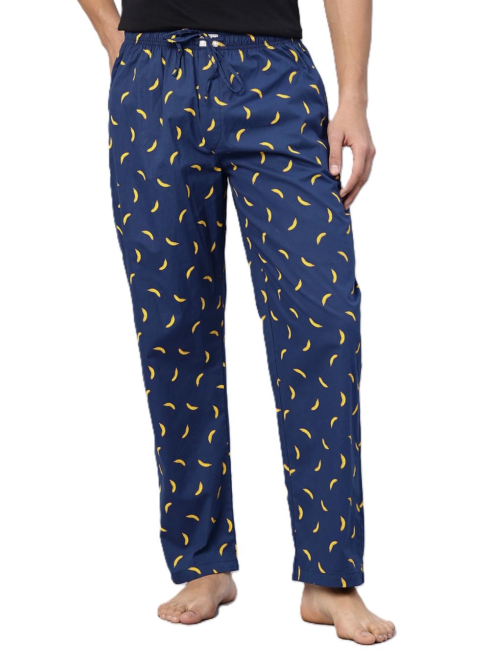 Men’s Printed Pure Cotton Lounge Pyjama | Comfort Fit | Elastic Waist with Drawstring | 3 Pockets | Button Closure-image-38