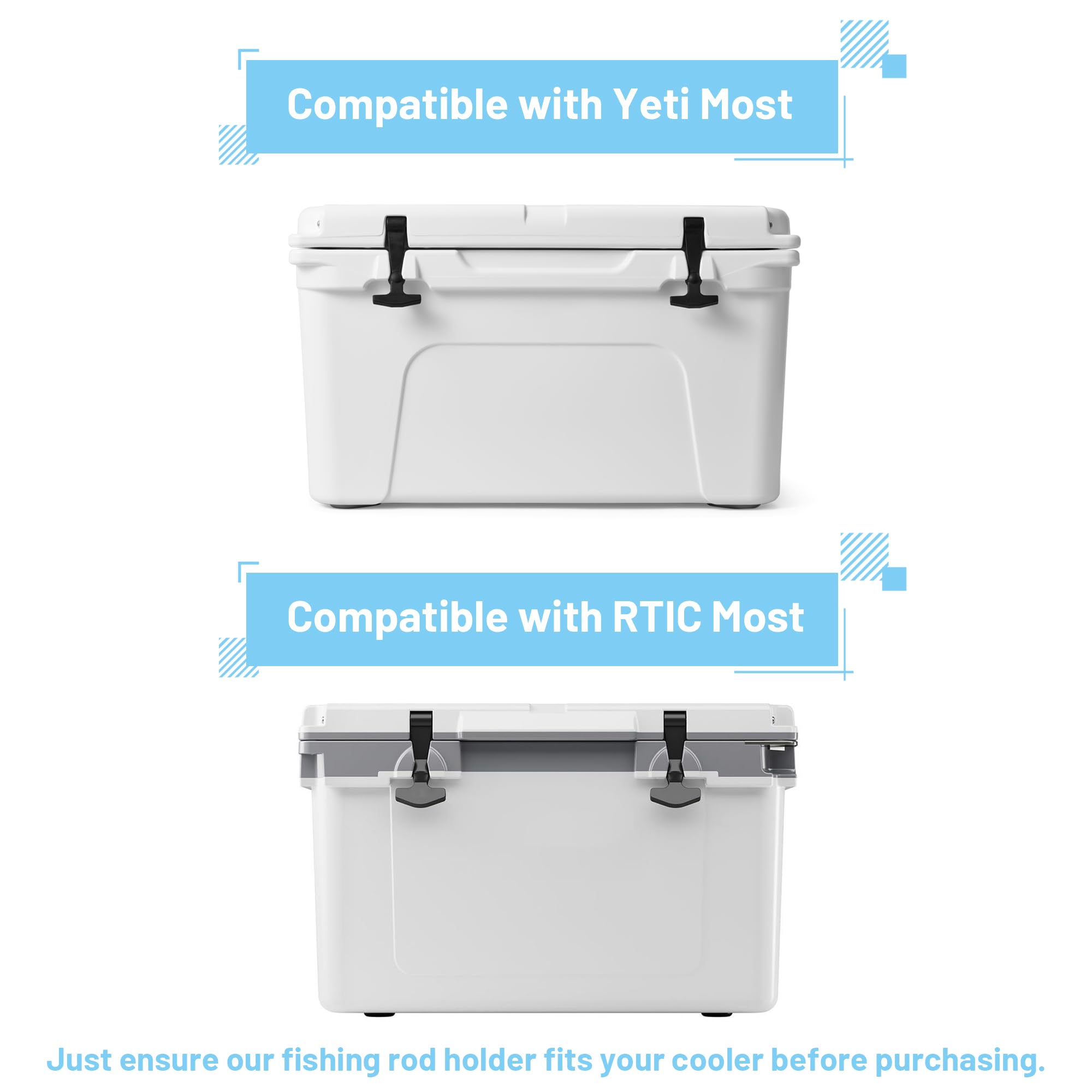 Cooler Rod Holder - YETI & RTIC Compatible -3