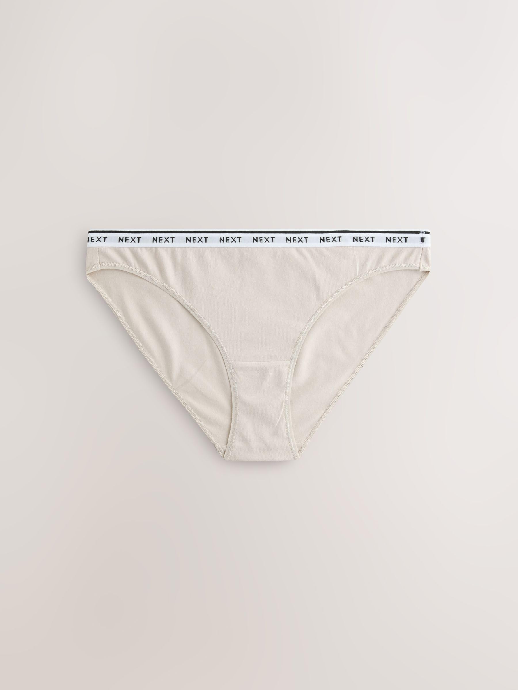 NEXT Mujeres Pack de 10 Braguitas de algodón de Pernera Alta con Logotipo
