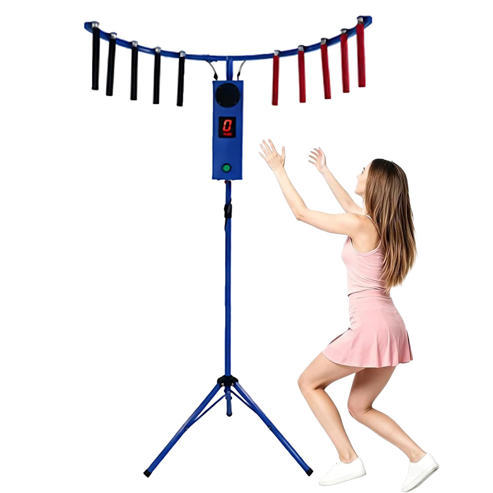 Wangyingxu Hand Eye Coordination Training Game, with 10 Sticks, Catching Stick Arcade Challenge, with Sound, Reflex Booster for Parties, Family Nights & Commercial Use Blue