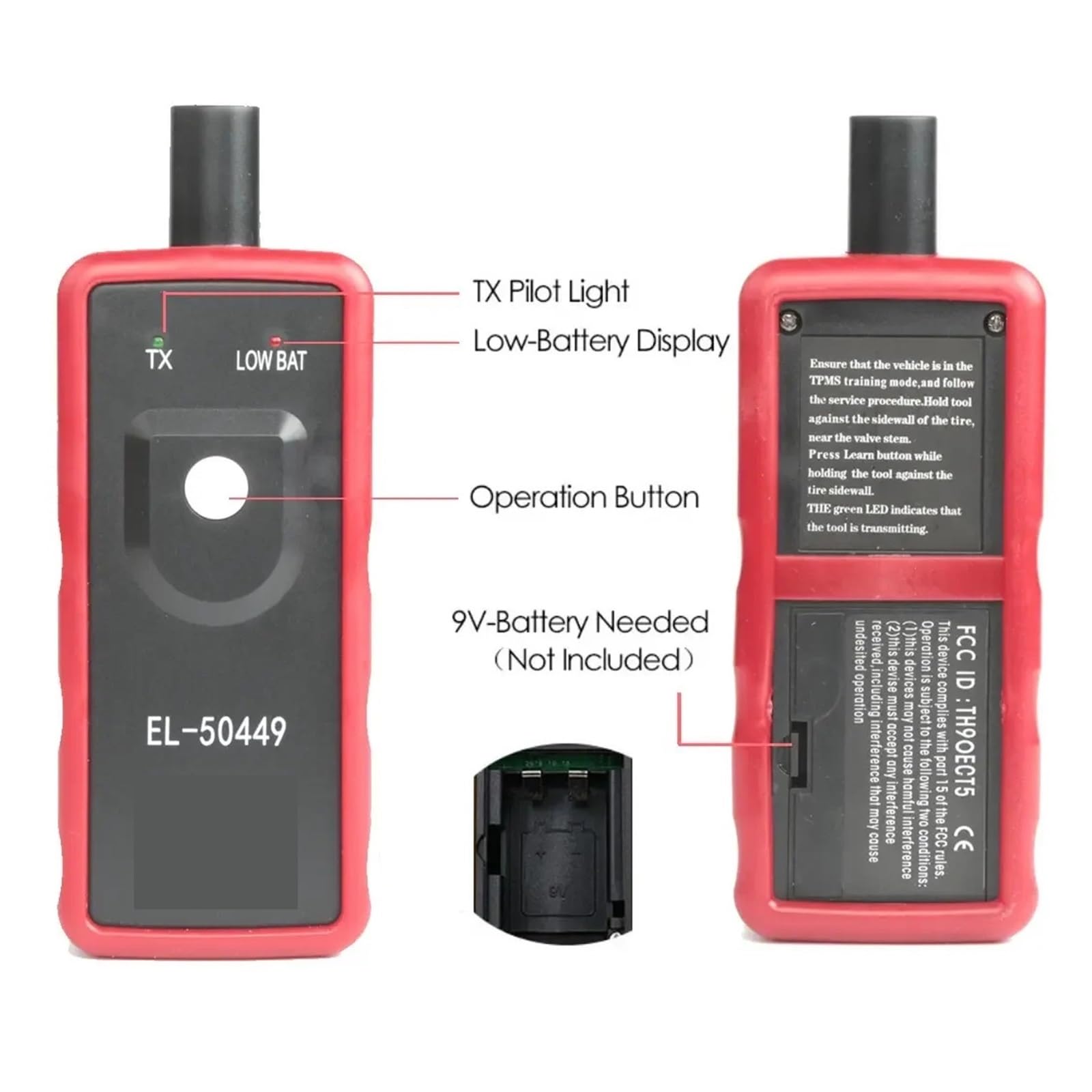 Manometro, EL50449 Auto OBD2 Accessori auto Sensore di monitoraggio a pressione dei pneumatici OEC-T5 EL-50449