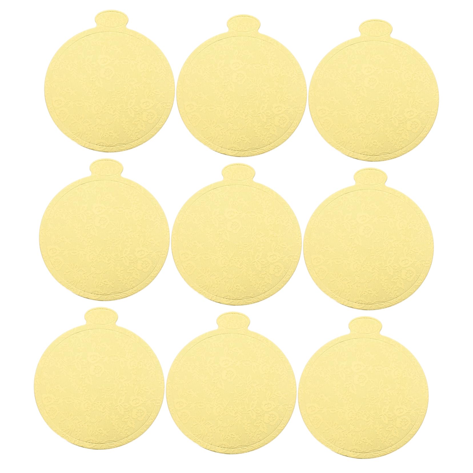 Cabilock Simple Elegant Cake Serving Trays 100pcs Round Cake Bases Gold Boards Corrugated Trays for Sale
