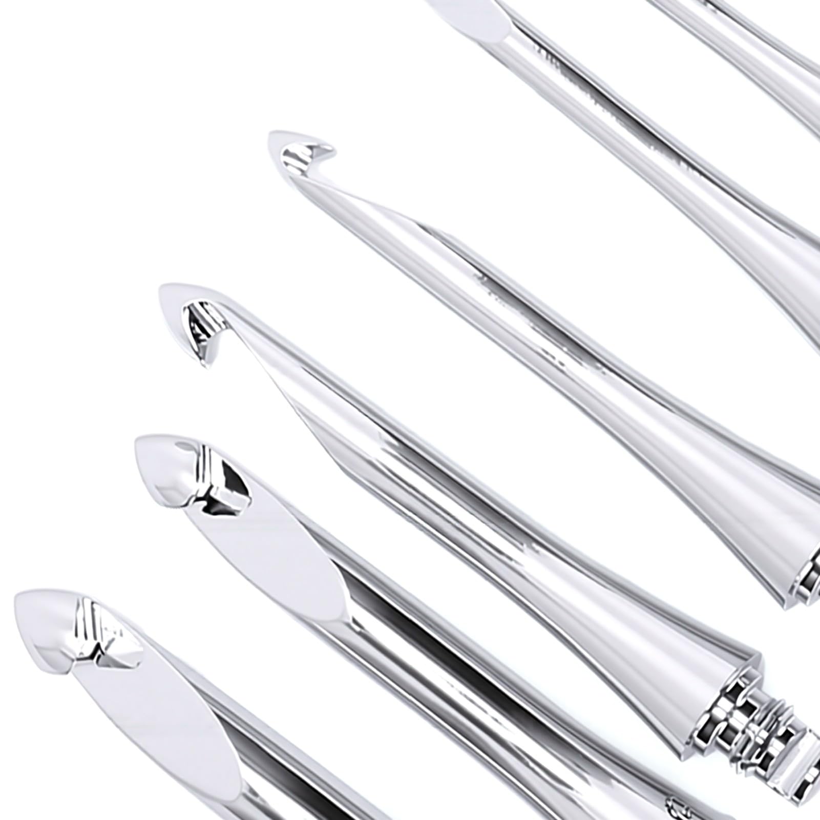TIKATARER Juego de 11 Ganchos de Ganchillo Intercambiables, Mango Ergonómico con Bolsa de Almacenamiento con Cremallera Red Crane Ganchos de Aluminio de 3,0-9,0 mm para Tejido