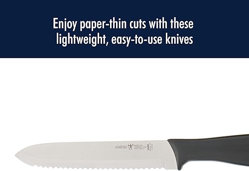 Miniatura 8 de HENCKELS Silvercap Razor-Sharp - Cuchillo de utilidad dentado de 5 pulgadas, cuchillo de tomate, diseño alemán informado por más de 100 años de