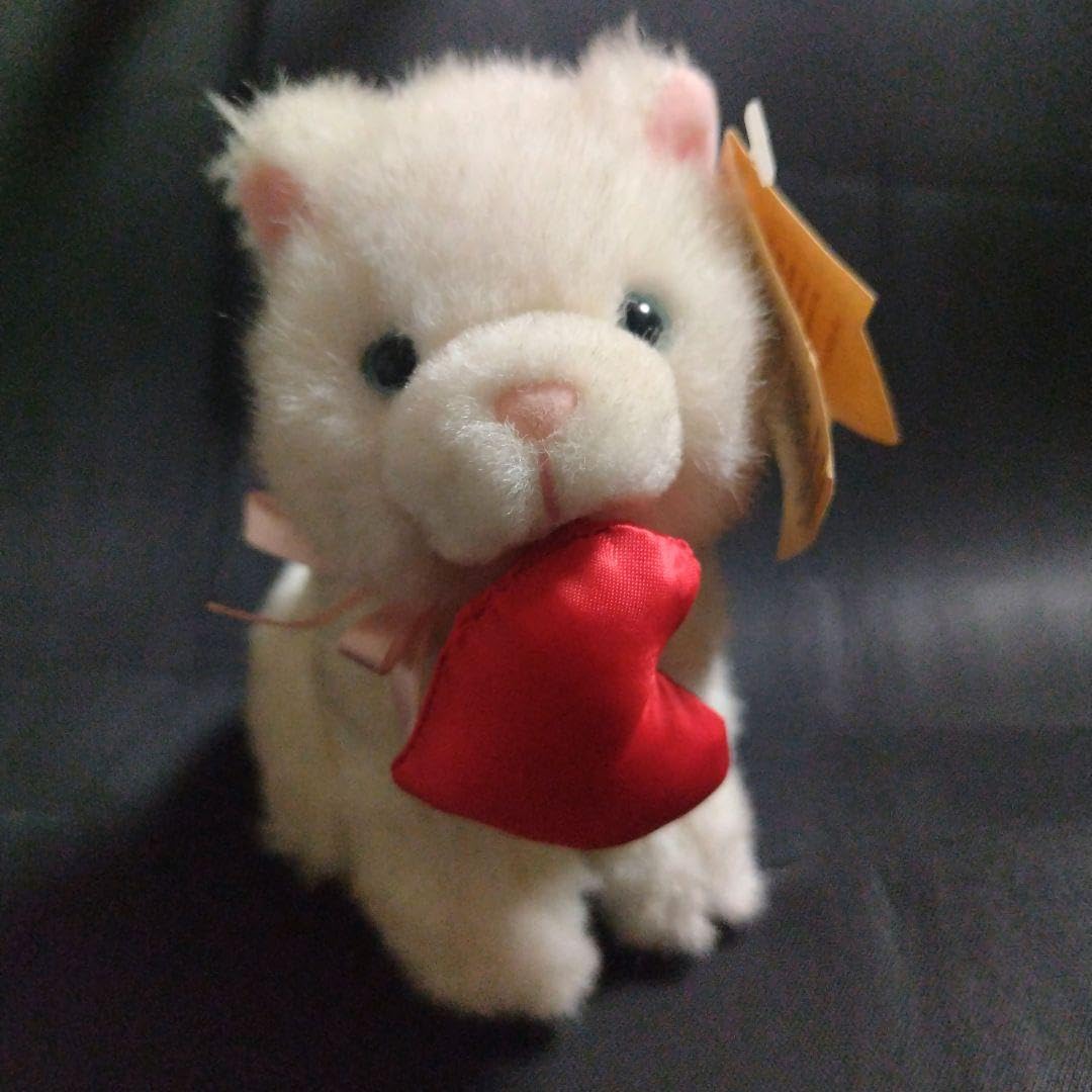 昭和レトロ　アンティーク　リアル猫　ぬいぐるみ　コモ　レイ　日本製　貴重　白猫 三英 貿易 ぬいぐるみ 猫 Cat 昭和レトロ アンティーク - メルカリ