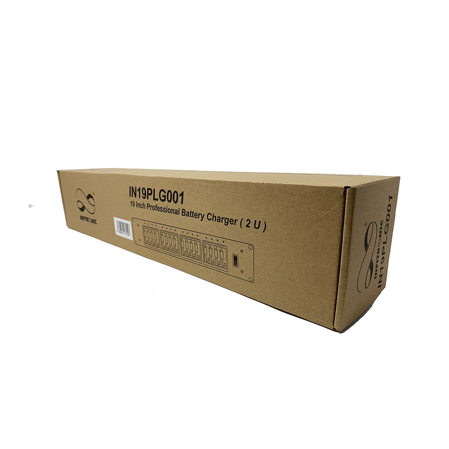 Infitronic IN19PLG001 – Cargador de batería Profesional de 19 Pulgadas 2HE para 16 Pilas Ni-MH AA/AAA