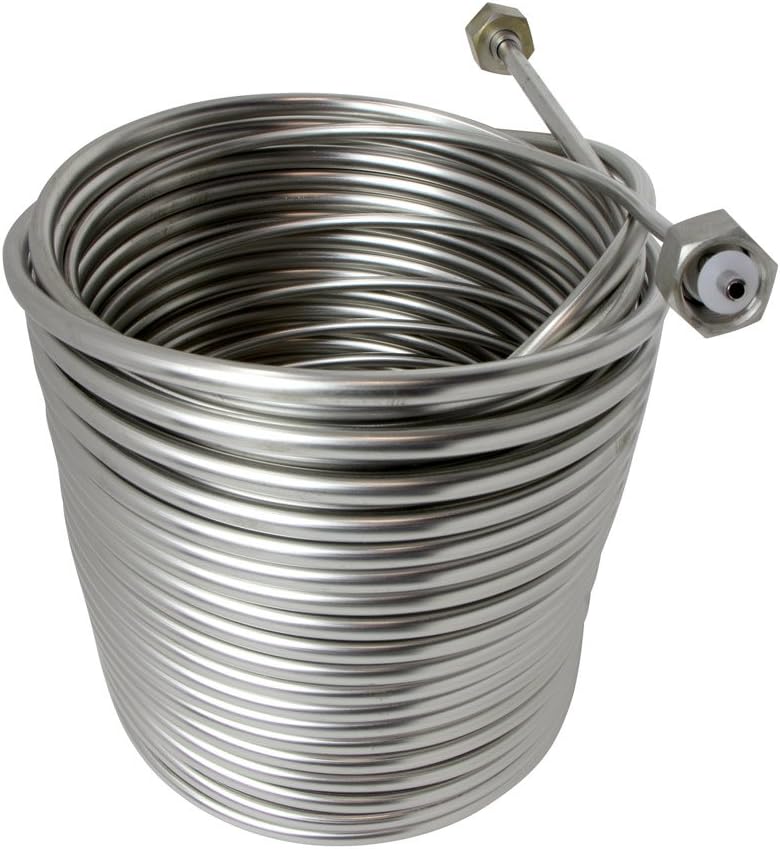 Jockey Box Stainless Steel Cooling Coil, Right Hand, 120' x 3/8" O.D