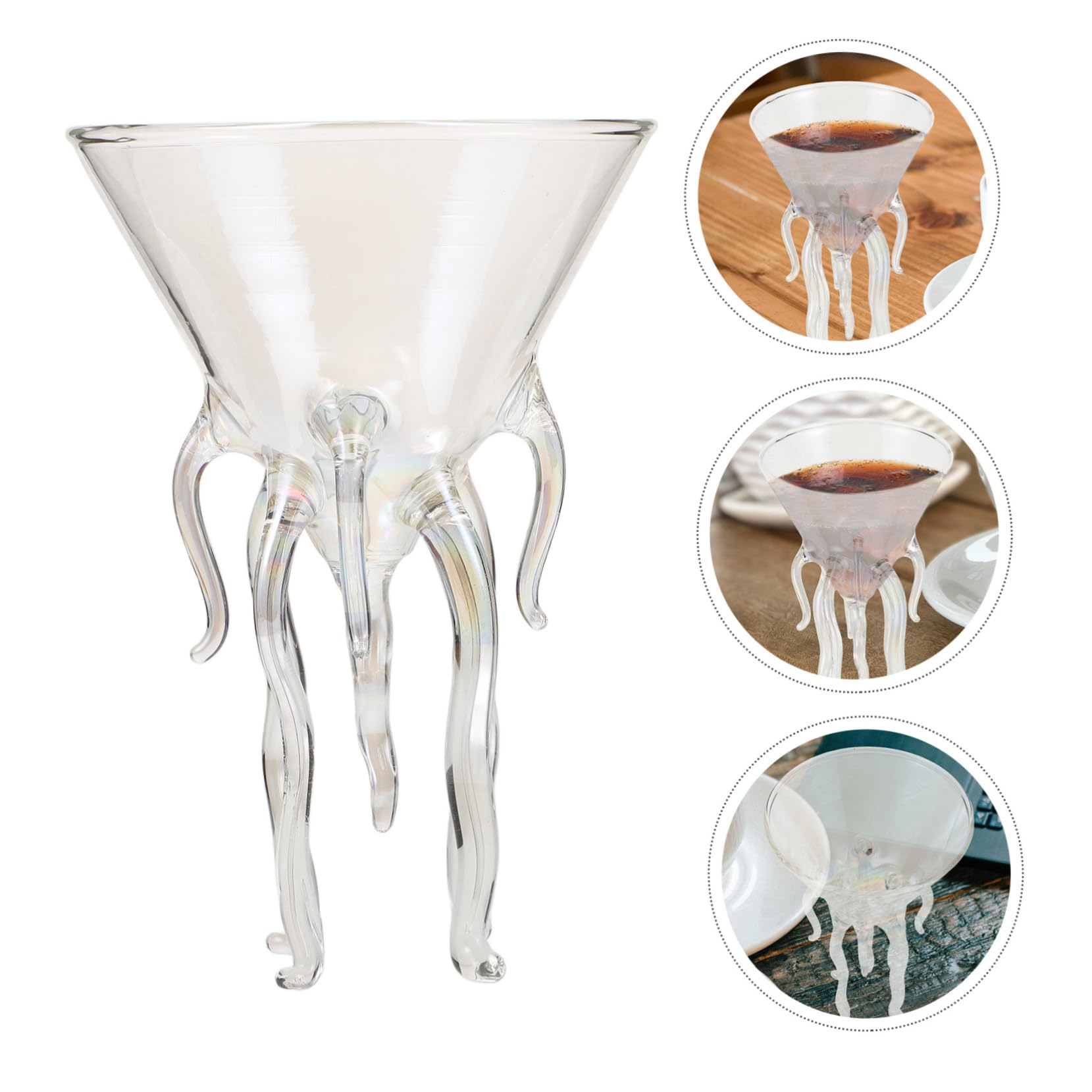 Cabilock 3 Piezas De Copa De Medusa Copa De Vino De Cristal Copas De Vino De Fiesta Copas Decorativas Copas De Bar Copas De Vino Copa De Vino Tinto Copas De Vino Reutilizables Reutilizable