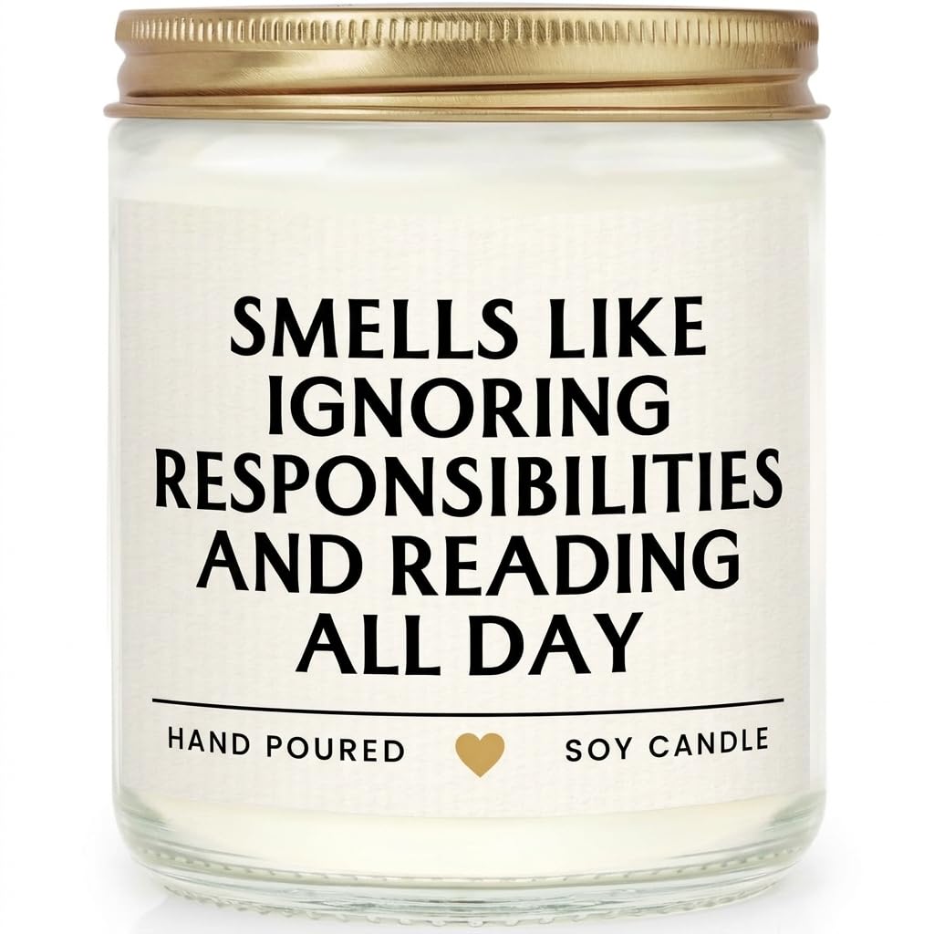 Book Lover Gifts for Women and Men, Funny Bookish Gifts for Book Lovers, Reading Candle Bookishs Things for Reading Room Decor, Bookishs Gift for Writers, Librarians, and Teachers Books Candle