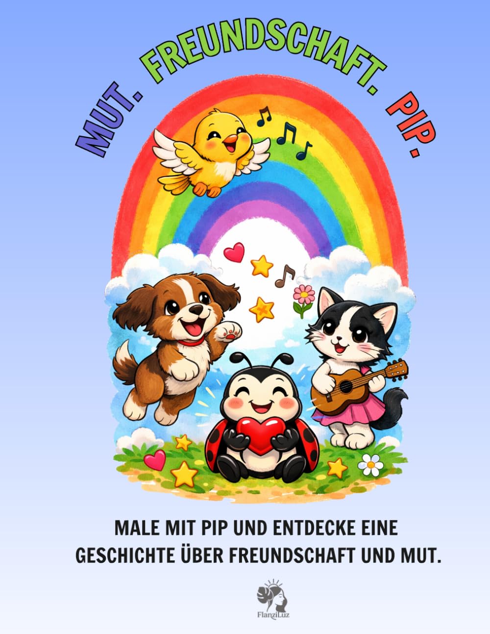 Mut. Freundschaft. Pip.: Ein Ausmal‑ und Mitmachbuch über Freundschaft, Selbstvertrauen und große Gefühle für Kinder.