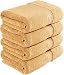 Utopia Towels 700 GSM Cotton 27-Inch-by-54-Inch  Bath Towel Set, Set of 4, Beige