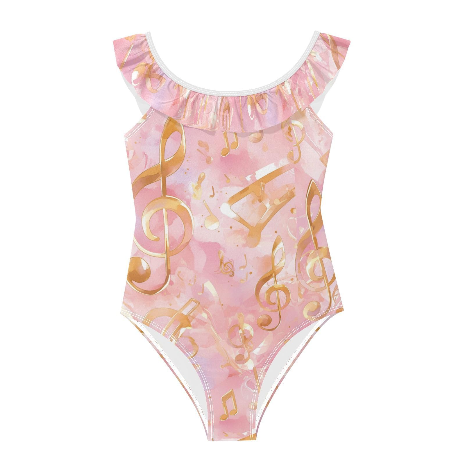 Traje de baño para niña de playa rosa dorado bañador infantil SyXIOP 7