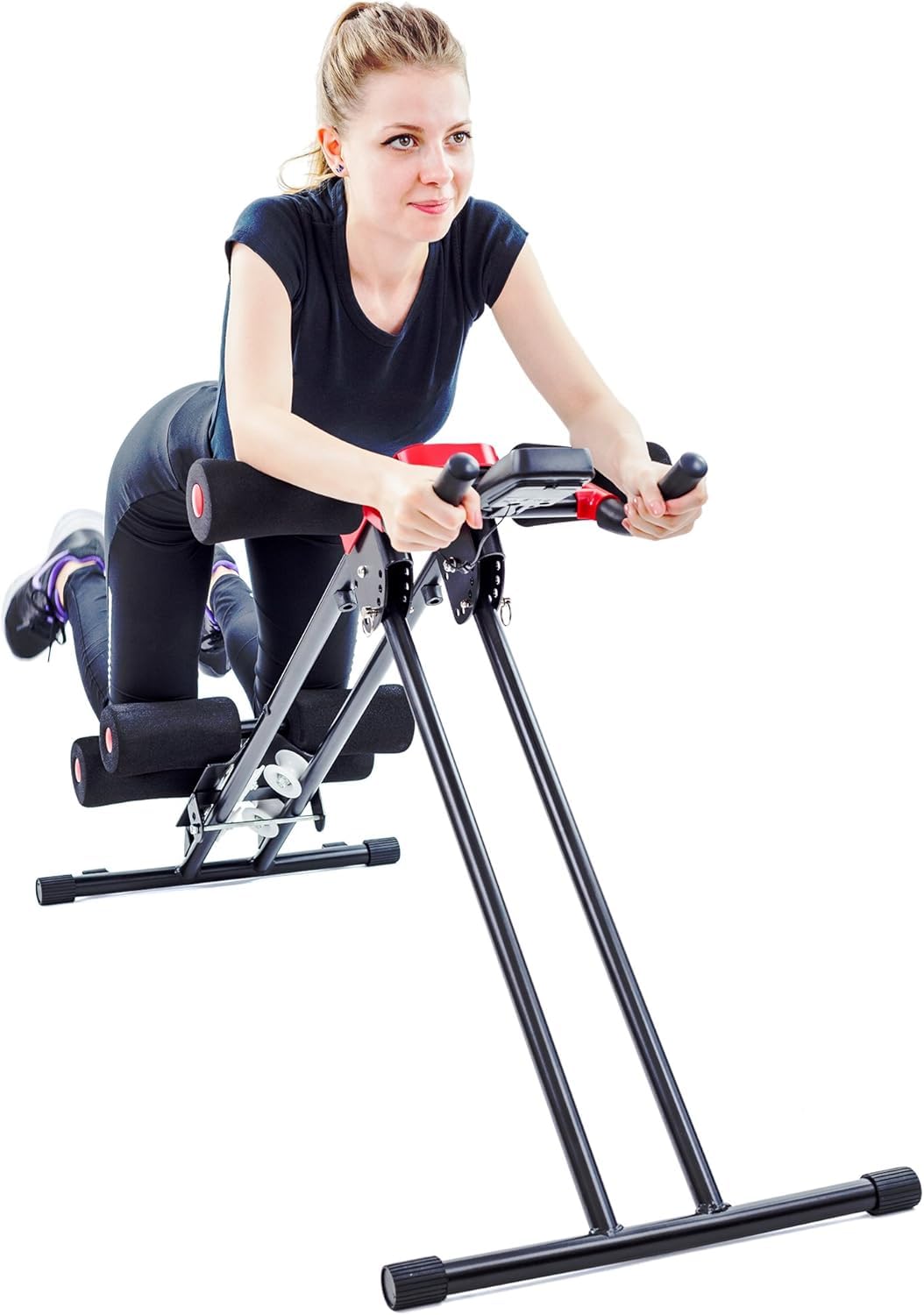TechFit Panca per Addominali - Panca Palestra Pieghevole Attrezzatura di Fitness Verticale, Supporto per l'Addome Fermo, Dispositivo per Vita, Piattaforma di Resistenza