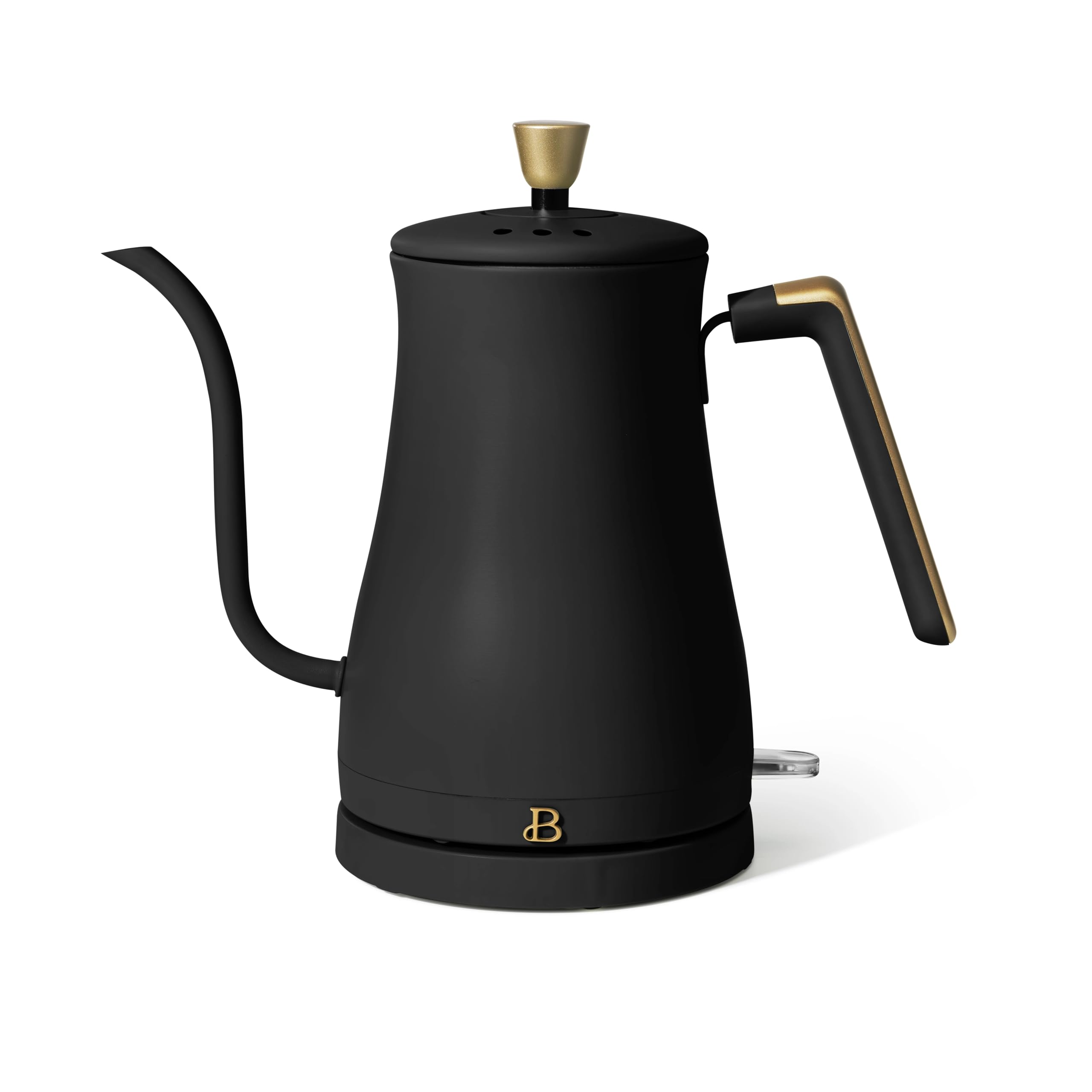 1-Liter Electric Gooseneck Kettle, 1200W Fast Heating Pour Over Coffee and Tea Kettle with Precise Spout (Black Sesame)