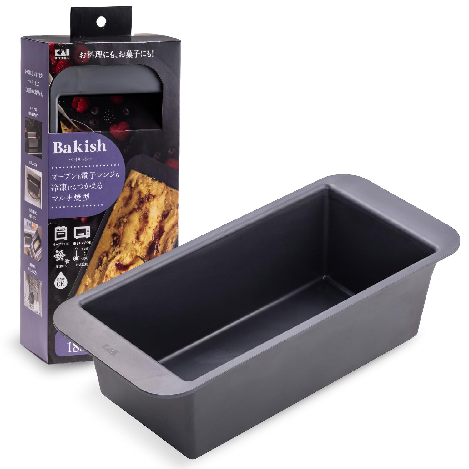 Amazon｜貝印 KAI Bakish パウンド型 18cm マルチ焼型 オーブン レンジ