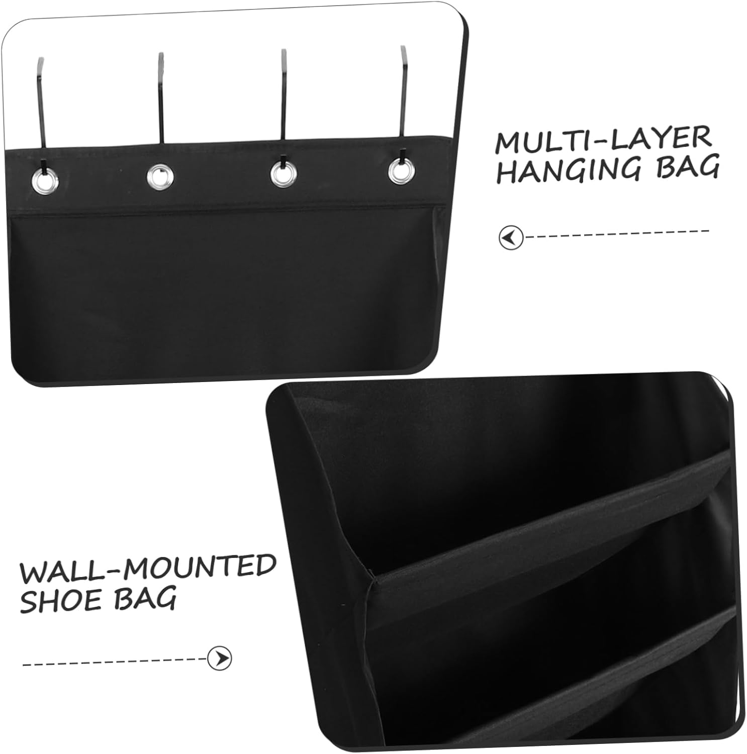 Unomor Household Wall Hanging Organizer Bag Multi Pocket Shoe Storage for Door Tear Resistant Space Saving Design for Entryway and Travel Use