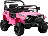 Carrinho Elétrico Infantil Mini Jipe Ride On 12v Maxi Toys (Rosa)