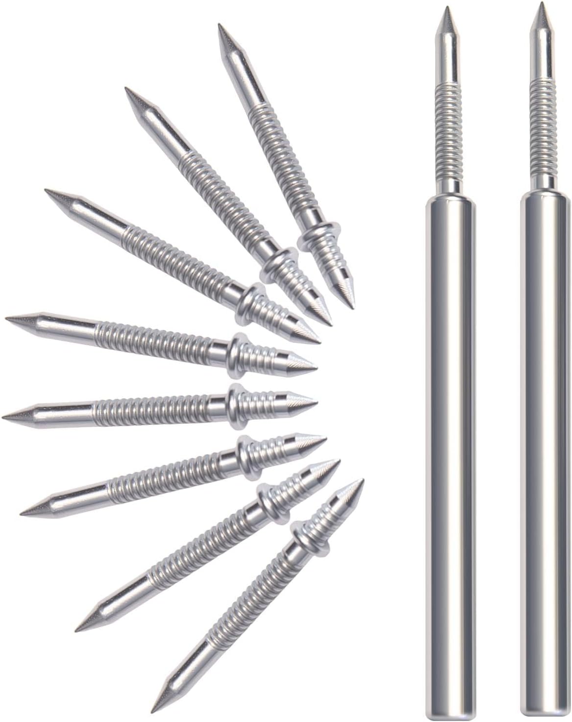 Upgraded Double Headed Skirting Seamless Nails, Double Sided Invisible Nails, No Mark with 2 Tools, for Furniture, MDF or Solid Wood Baseboards & Trim Casing Work - 1" x 0.39", 150PCS