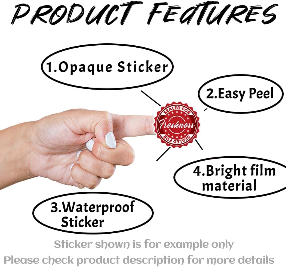 80Pcs Food Delivery Tamper Evident Stickers Safe Secure Tamper Proof Stickers Strong Self-Adhesive Decals Sealed for Freshness Labels for Safe Food Delivery and Take Out