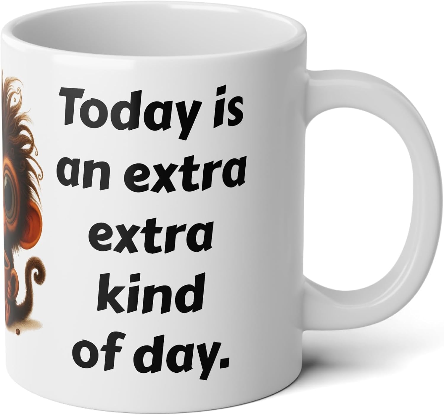 Funny Coffee Mug 20oz Cute Monkey “Some Days Require More Coffee” Quote Gift for Coworkers, Friends, Coffee Lovers - Image 4