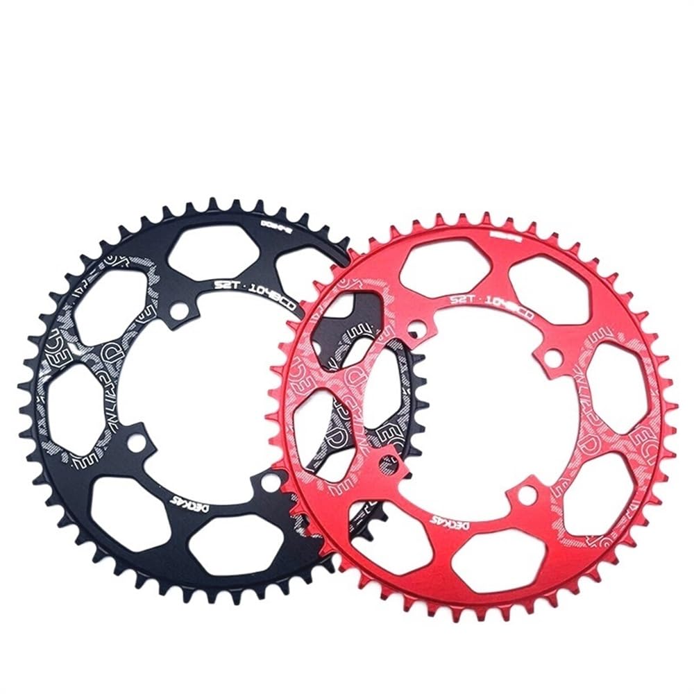 Platos para Bicicletas 1 Uds 104BCD 40T 42T 44T 46T 48T 50T 52T Rueda de Cadena de Bicicleta de montaña MTB Platos y bielas Plato Redondo Ancho Estrecho