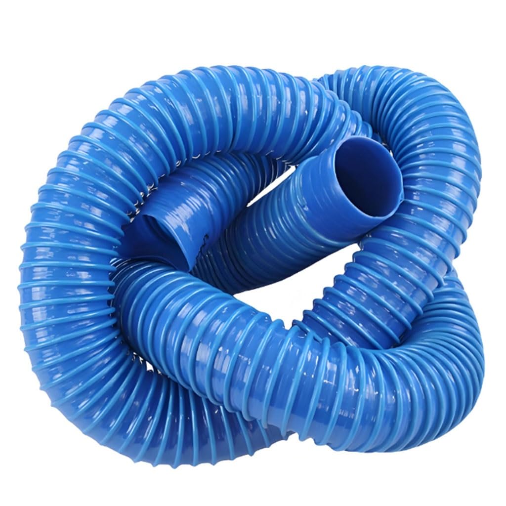 Tuyau anti-poussière de bois en fil d'acier PVC bleu 1m 32-100mm