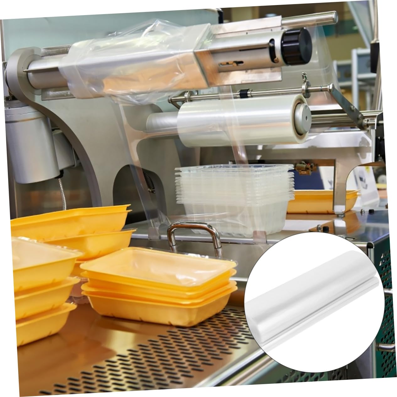 BESTYASH Transparente Schrumpffolie aus Pvc 27m lang 20cm Breit Robuste und Feuchtigkeitsdichte Schrumpfbeutel Rolle für Verpackungsmaterial im Haushalt