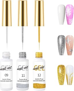 Professional Nail Liner Gel Polish Quick Drying Color Developing Adhesive, Long-Lasting And Bright Color Painting Adhesive Suitable For Natural Nails, Fake Nail Tips For Home DIY