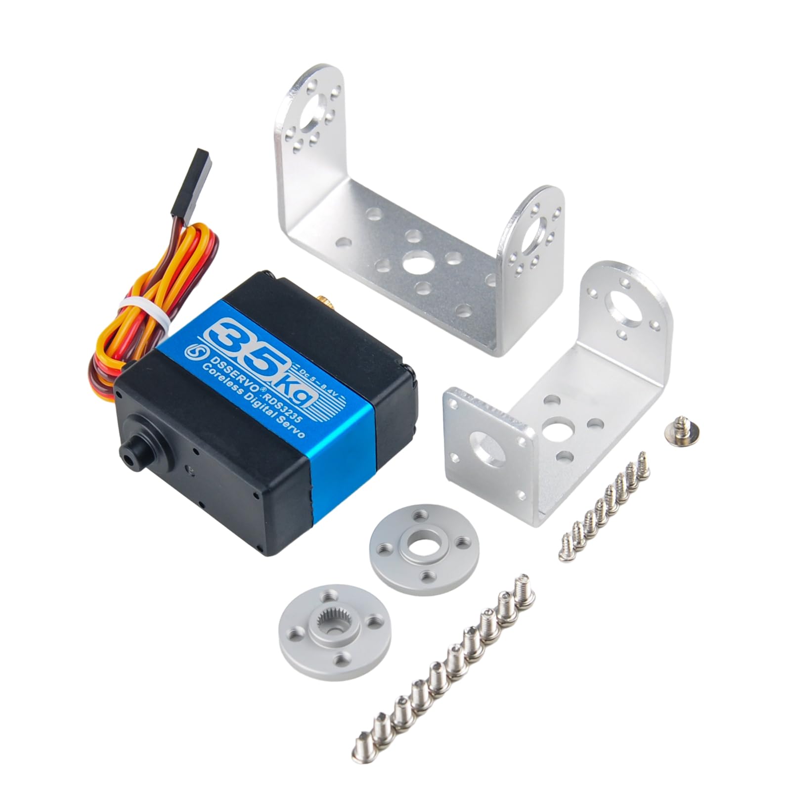 35 kg RDS3235 180 grados Digital Metal Gear Servomotor sin núcleo adecuado para robots teledirigidos, coches, camiones, barcos (2 unidades)