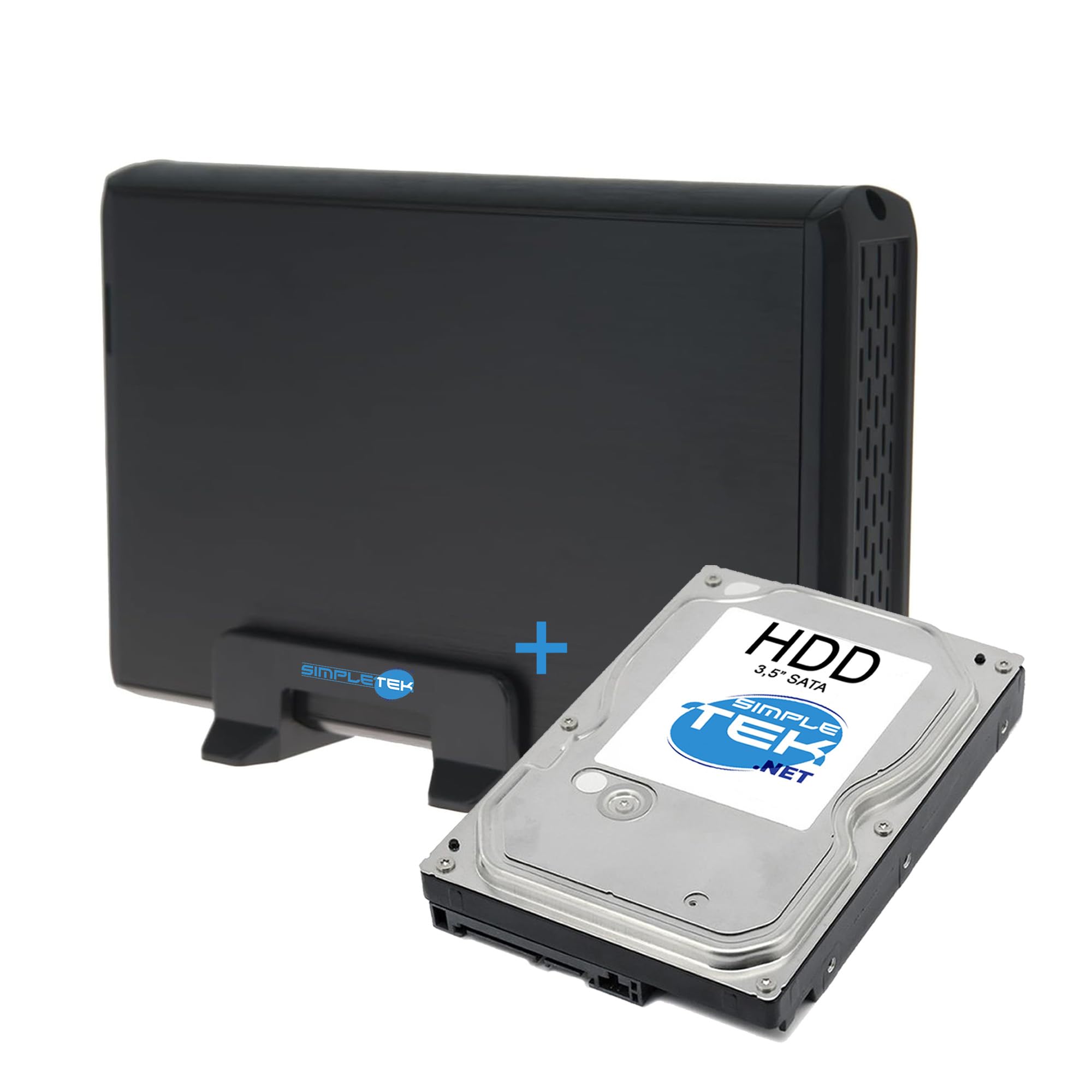 SIMPLETEK - Hard disk esterno 3TB USB 3.2 Gen 1 | Con alimentatore esterno | compatibile con qualsiasi PC/Server (Ricondizionato)